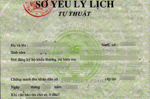 Chứng thực sơ yếu lý lịch thay