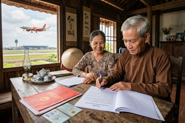 Di chúc để lại quyền sử dụng đất trong vùng phụ cận sân bay