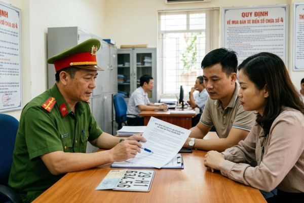 Quy định về mua bán xe biển số chứa số 4