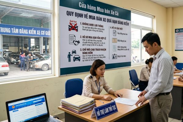 Quy định về mua bán xe quá hạn đăng kiểm